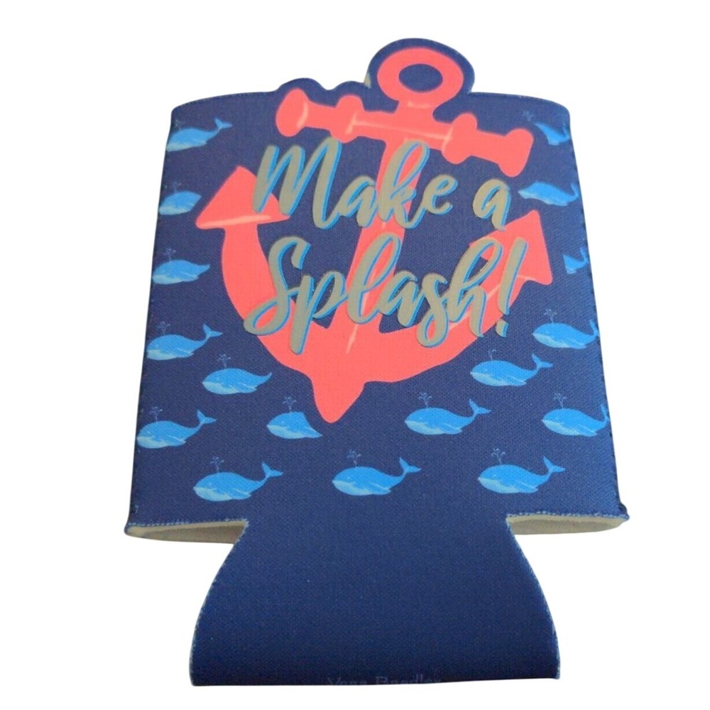 Vera Bradley Anchor Whale Can Cooler Make a Splash Drink Holder
